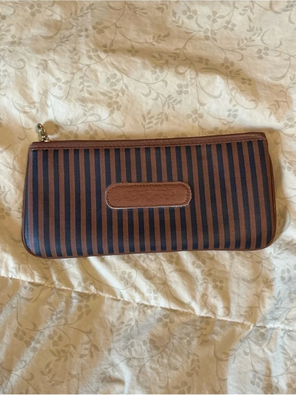 Oscar de la Renta makeup pouch vintage travel beauty case cosmetic vanity